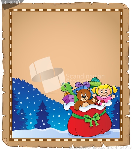 Image of Christmas bag topic parchment 2