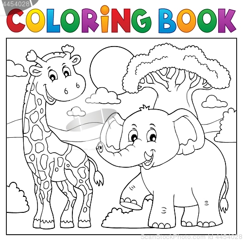 Image of Coloring book African nature topic 1