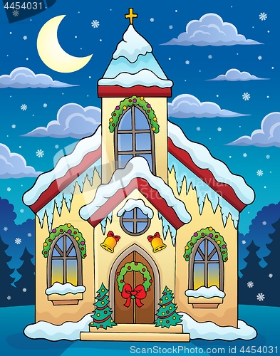 Image of Christmas church building theme image 3