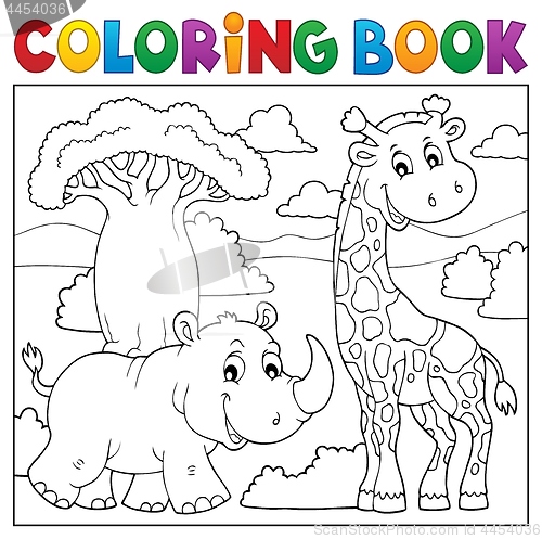 Image of Coloring book African nature topic 2