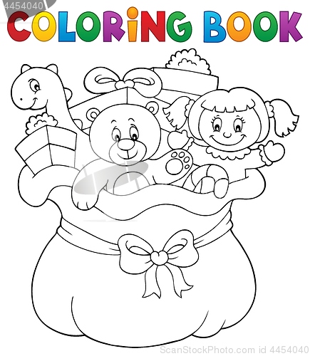 Image of Coloring book Christmas bag topic 1