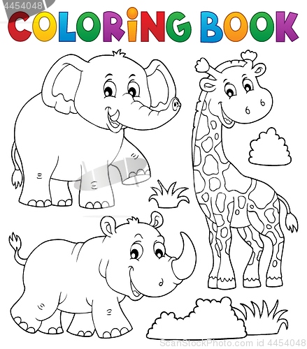 Image of Coloring book African nature theme set 2