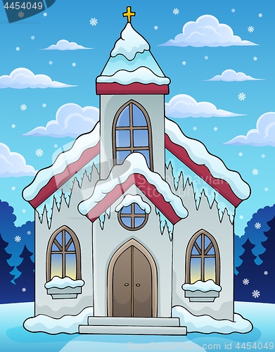 Image of Winter church building theme image 2