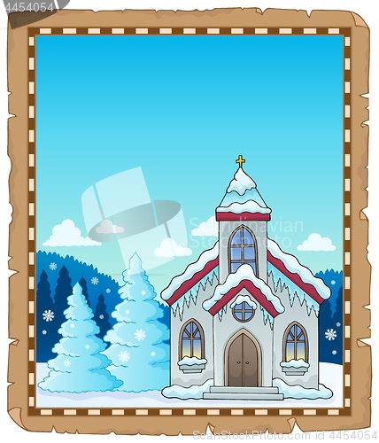 Image of Winter church theme parchment 1
