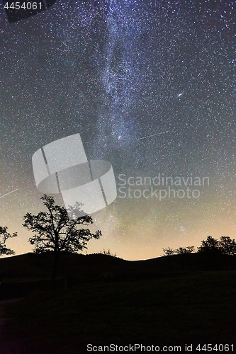 Image of Starry sky landscape