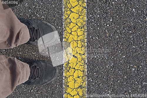 Image of Standing behind the line