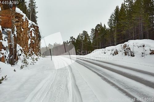 Image of Snowy winter road
