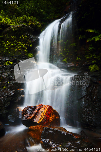 Image of Tranquil waterfall idyllic Blue Mountains