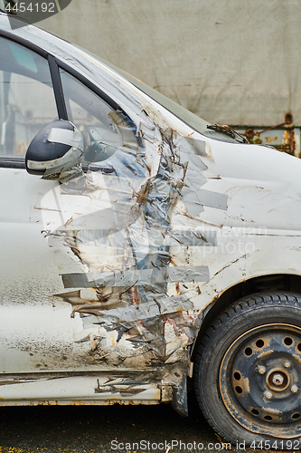 Image of Car with duct tape repair