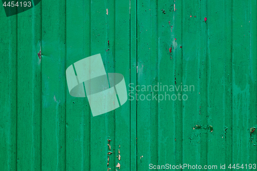 Image of Old green iron painted container