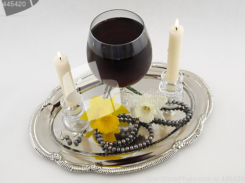 Image of Wine and Candle Celebration