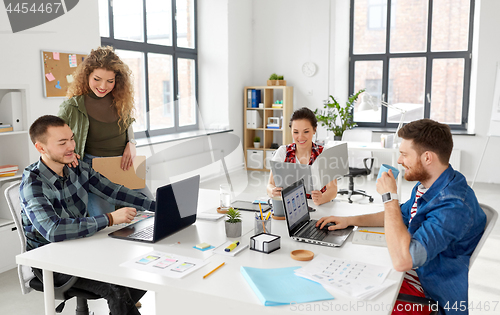 Image of creative team working on user interface at office