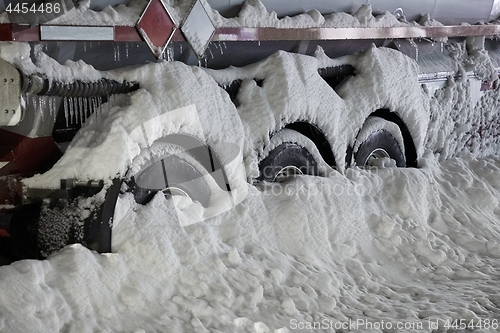 Image of Cargo Truck In Snow