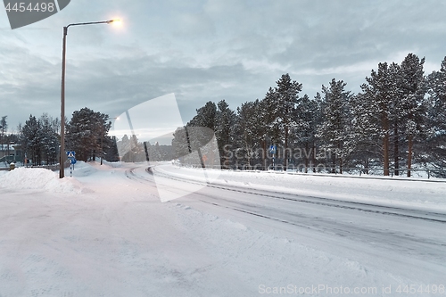 Image of Snowy winter road