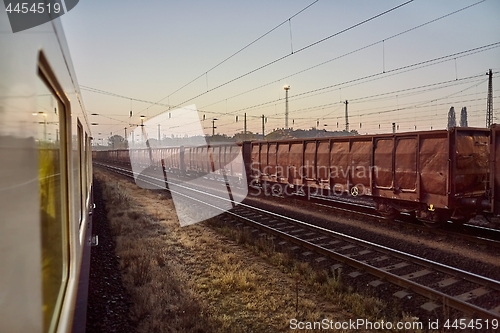 Image of Train Journey at Dusk