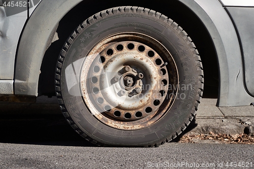 Image of Rusty Car Wheel