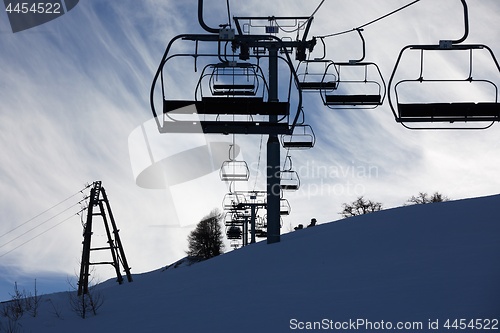 Image of Skiing lift in the ALps