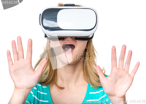 Image of Woman with VR glasses