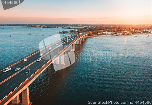 Image of Traffic on Captain Cook Bridge Sans Souci aerial view