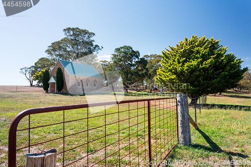 Image of Little stone church in rural Australia