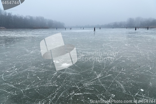 Image of Skating on frozen lake