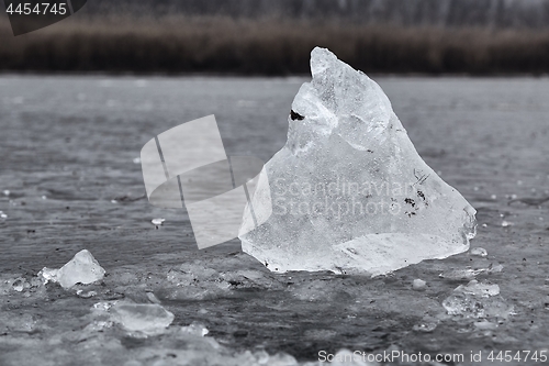 Image of Piece of ice on a lake