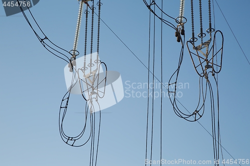 Image of Electric lines above