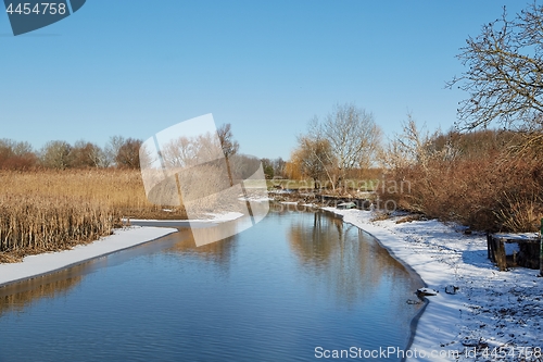 Image of Lakeside winter landscape