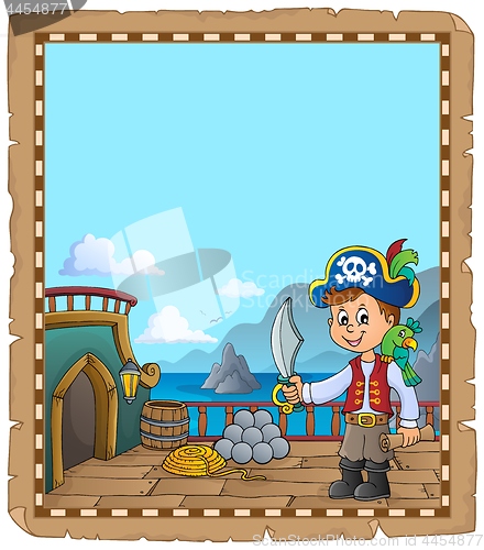 Image of Pirate ship deck topic parchment 2