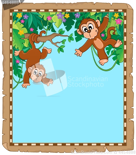 Image of Parchment with two monkeys