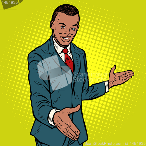 Image of African businessman shaking hands