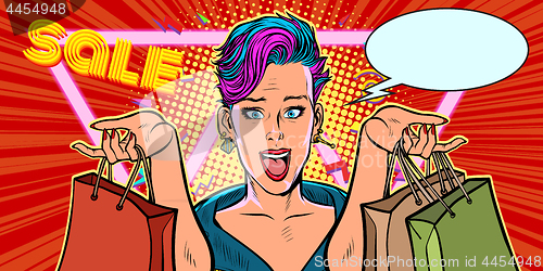 Image of woman shopping on sale