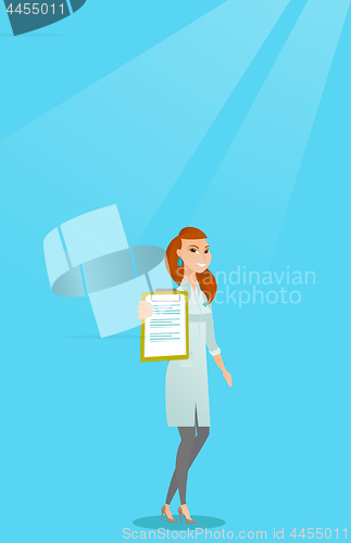 Image of Doctor with a clipboard vector illustration.