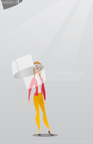 Image of Man with injured head vector illustration.