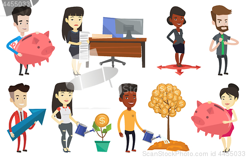 Image of Vector set of business characters.