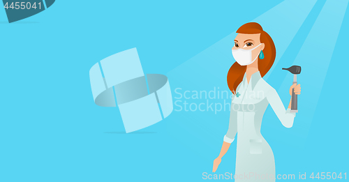 Image of Ear nose throat doctor vector illustration.