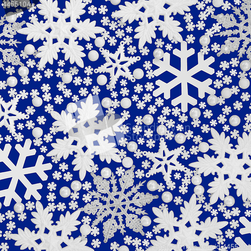 Image of Abstract Christmas Snowflake Background