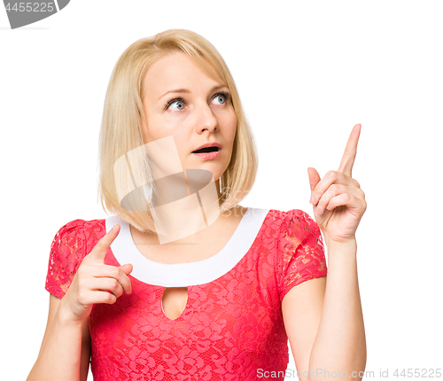 Image of Portrait woman on white background