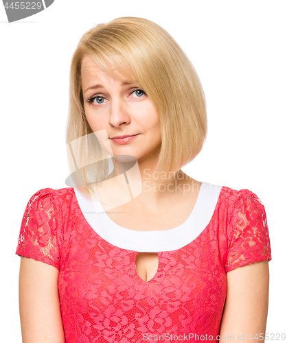 Image of Portrait woman on white background