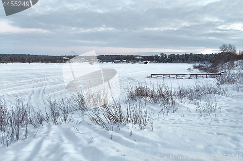 Image of Frozen lake landscape