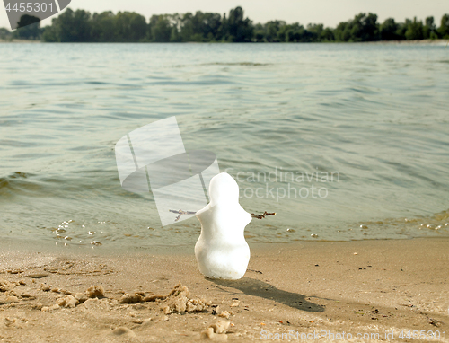 Image of Snowman on the beach