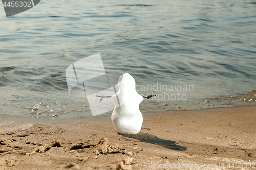 Image of Snowman on the beach