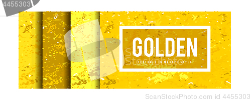 Image of Golden marble style vector background set illustration