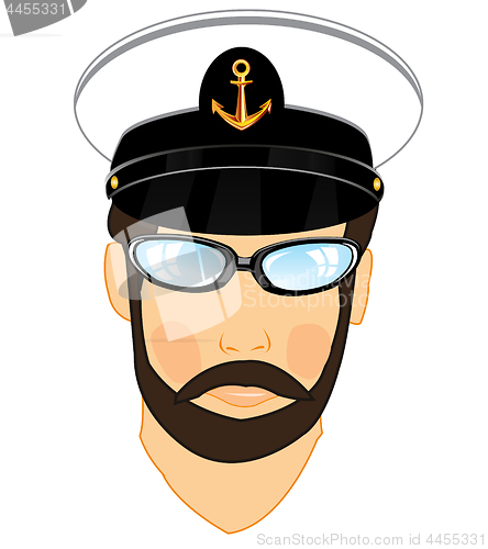 Image of Portrait of the captain in service cap