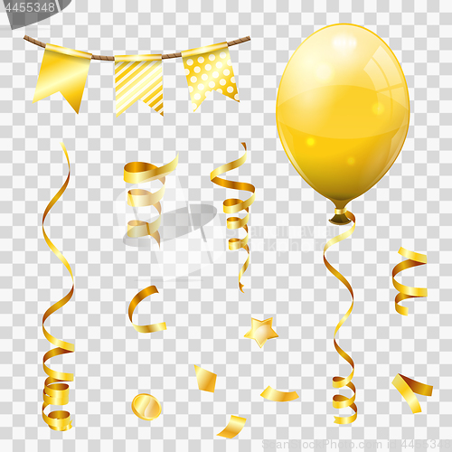 Image of Golden Streamer and Confetti