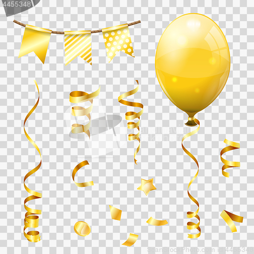 Image of Golden Streamer and Confetti