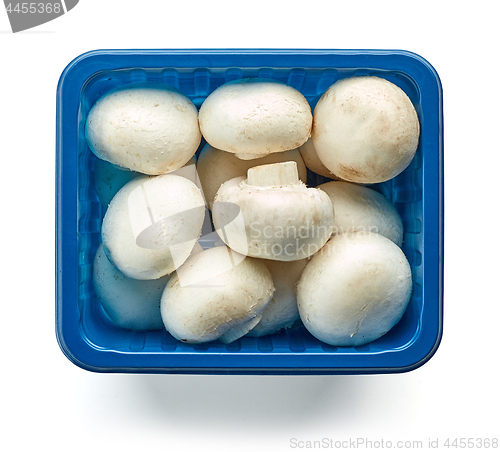 Image of box of fresh champignons