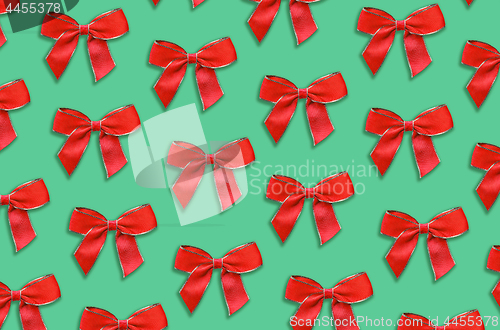 Image of red decorative bow pattern