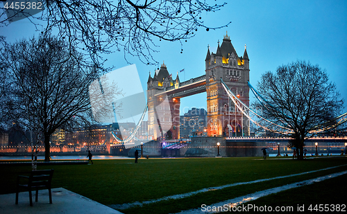 Image of Night view of Tower Bridge