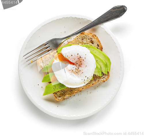 Image of healthy sandwich with poached egg